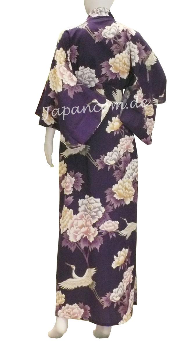Kimono Royal Cranes lila lang